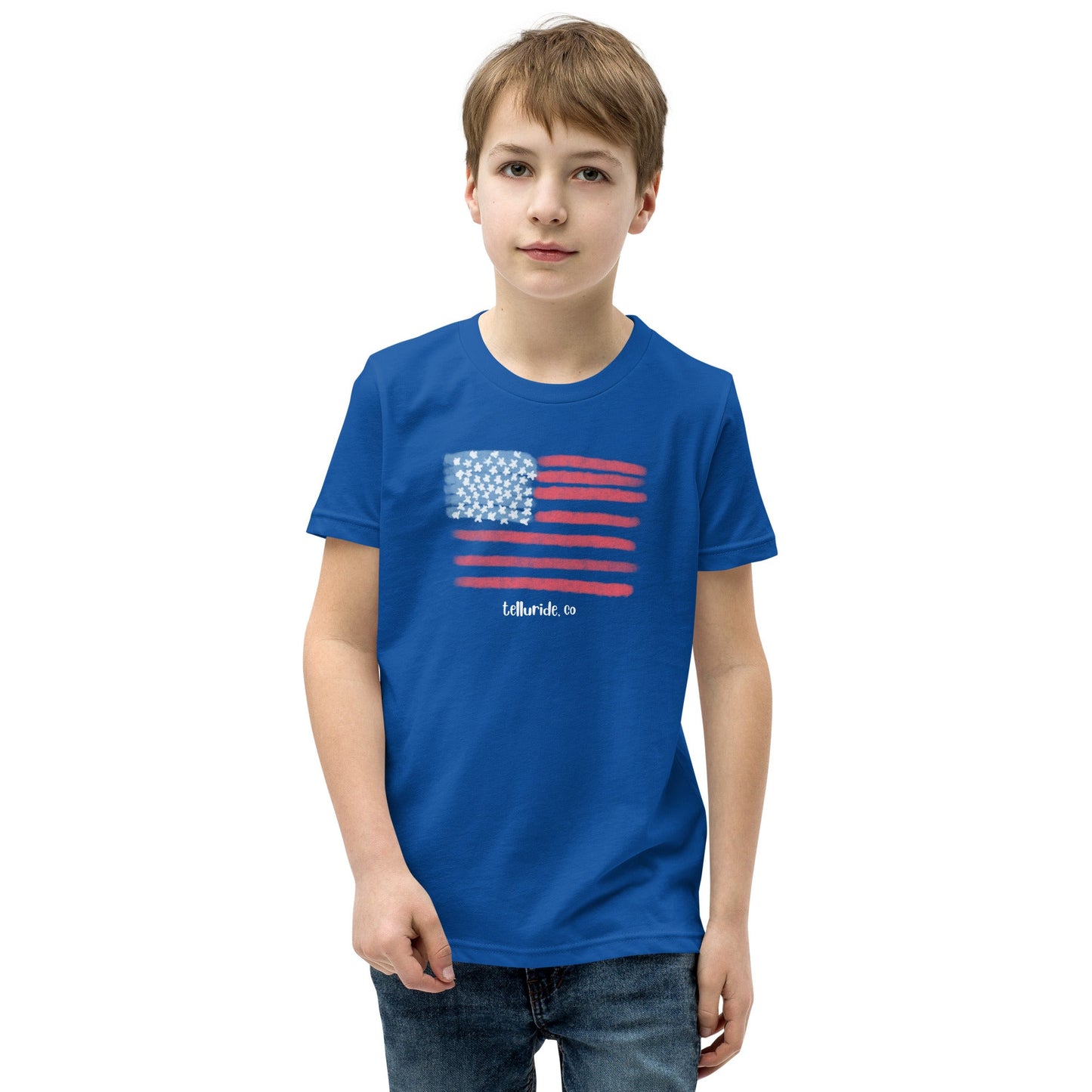 Telluride American Flag Youth Short Sleeve T-Shirt - Telluride Shop