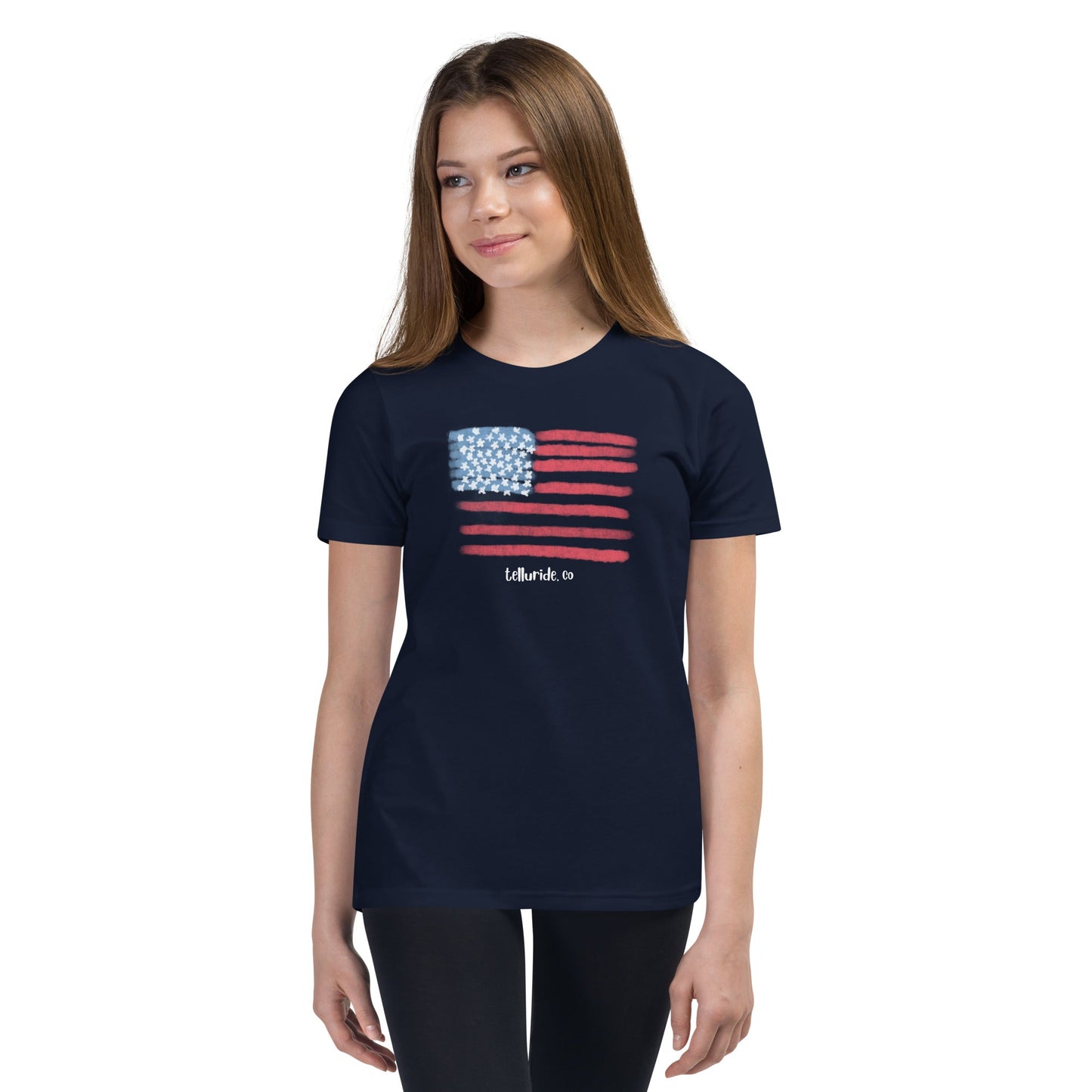 Telluride American Flag Youth Short Sleeve T-Shirt - Telluride Shop