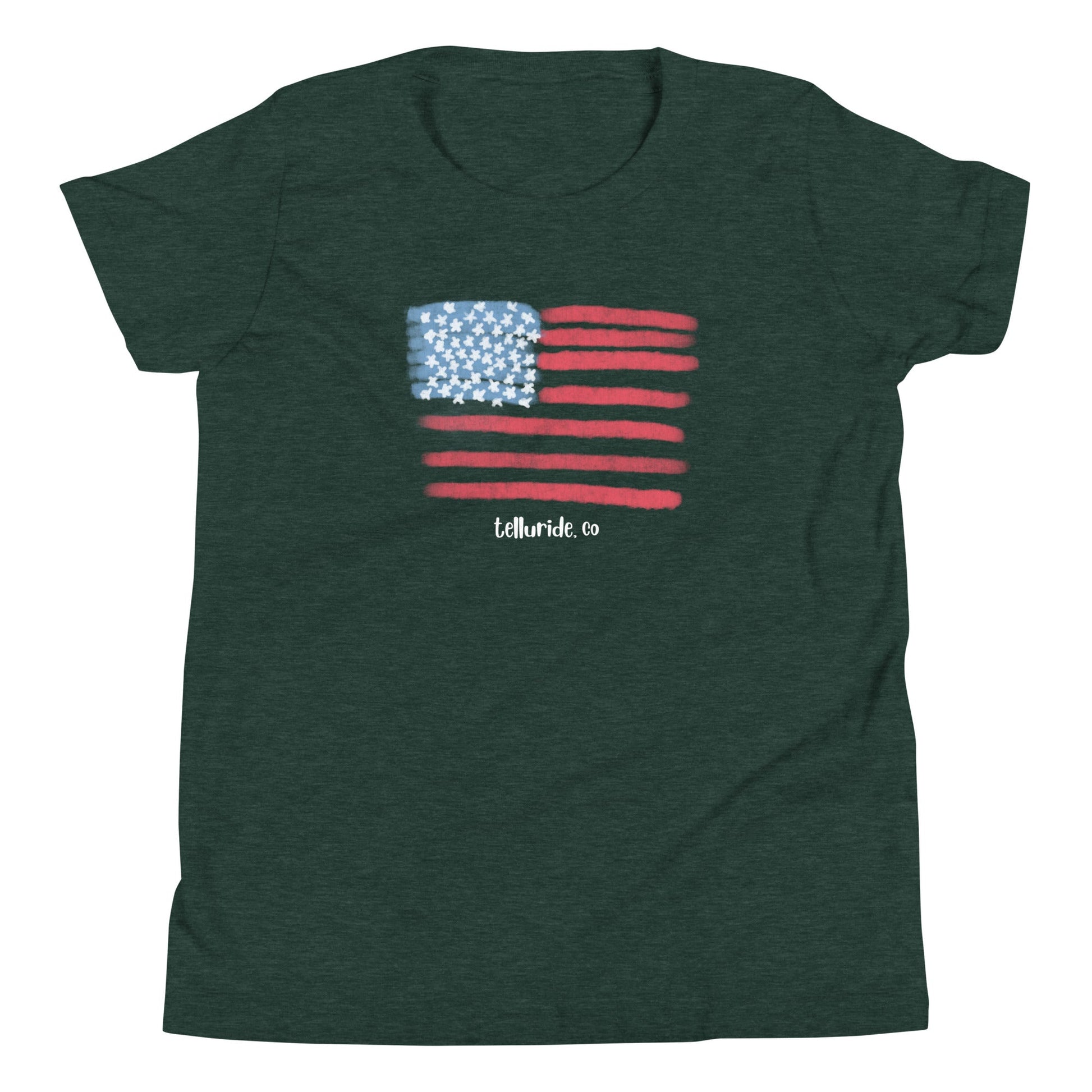 Telluride American Flag Youth Short Sleeve T-Shirt - Telluride Shop