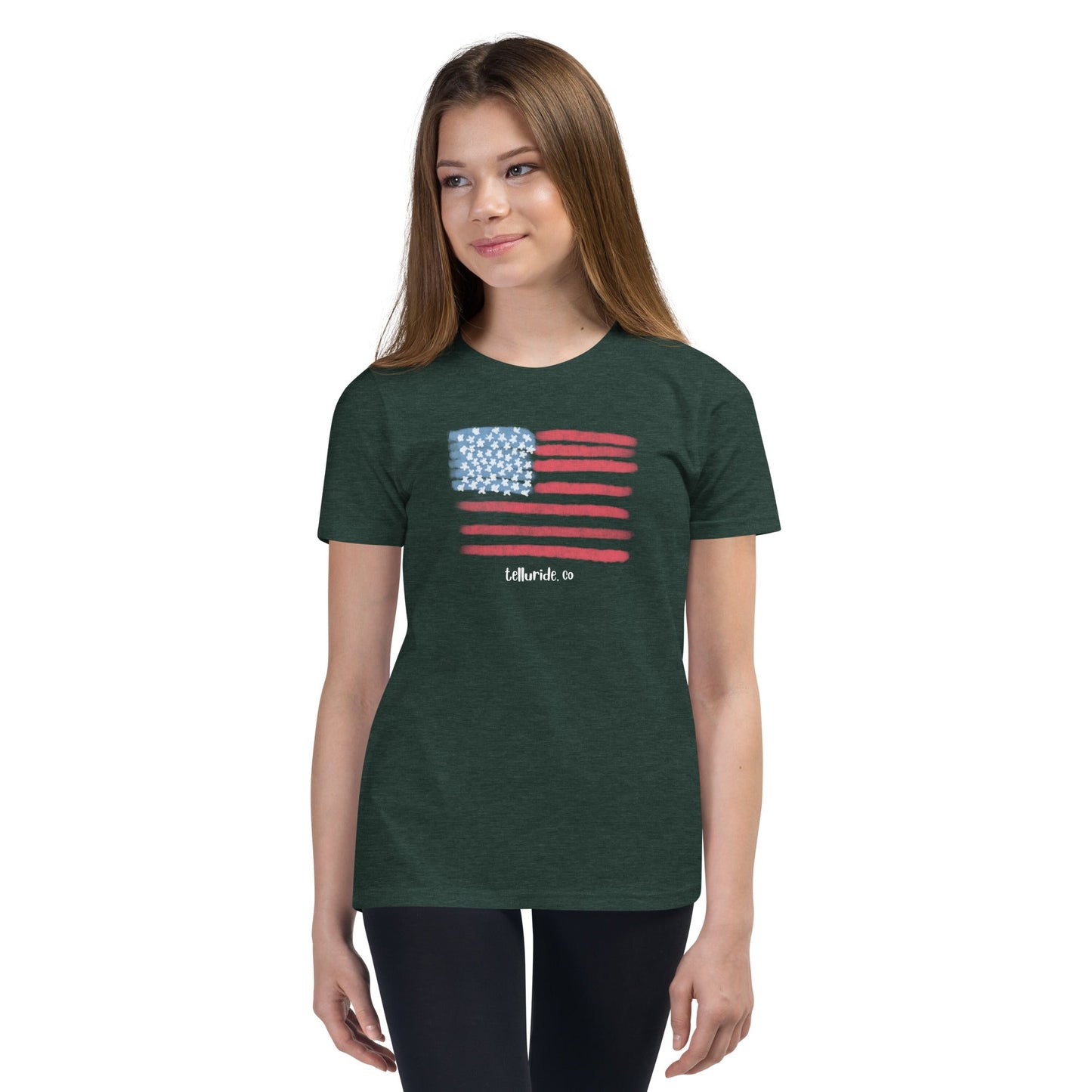 Telluride American Flag Youth Short Sleeve T-Shirt - Telluride Shop