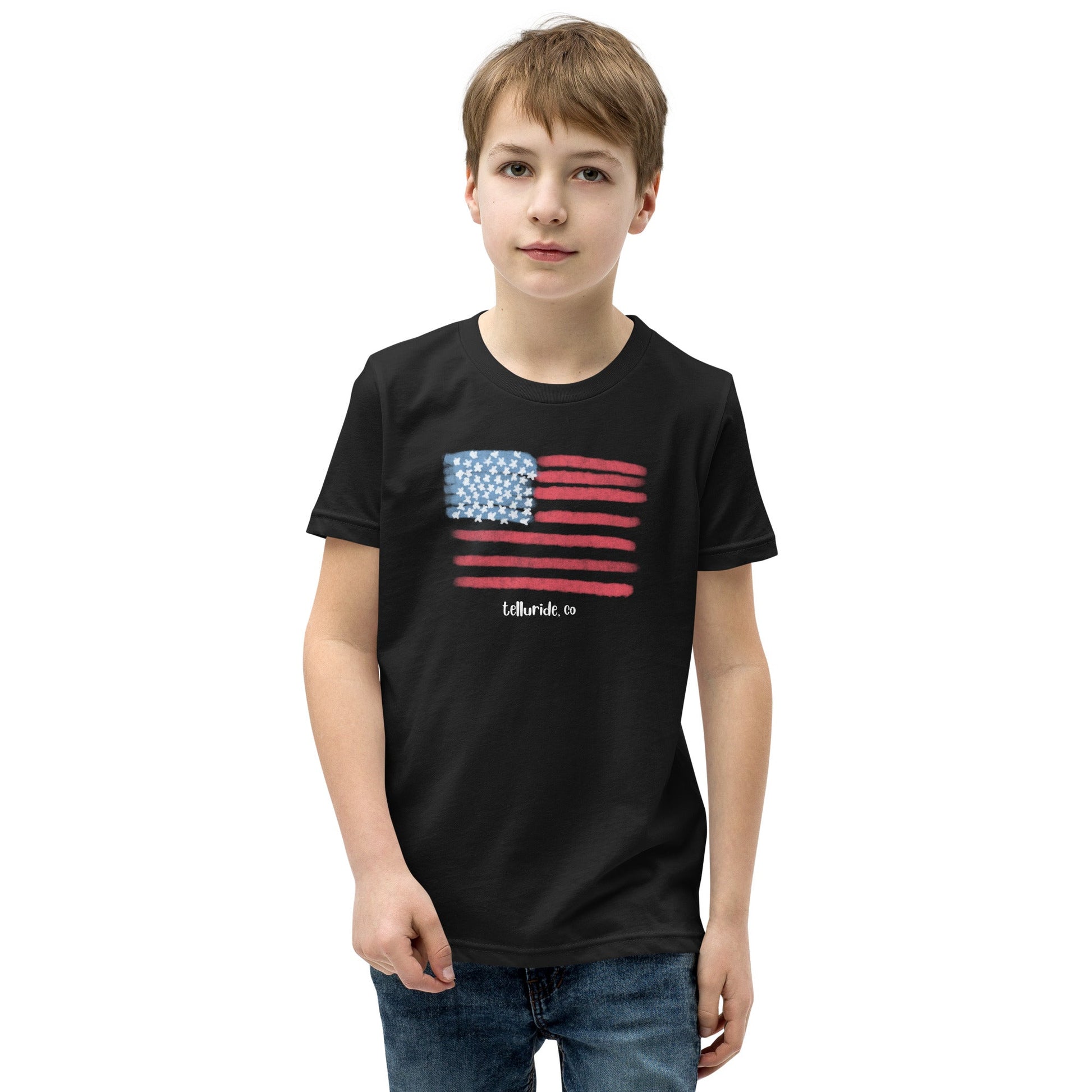 Telluride American Flag Youth Short Sleeve T-Shirt - Telluride Shop