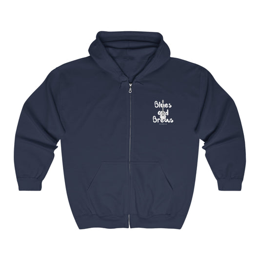 Telluride Blues and Brews Unisex Full Zip Hooded Sweatshirt - Telluride Shop