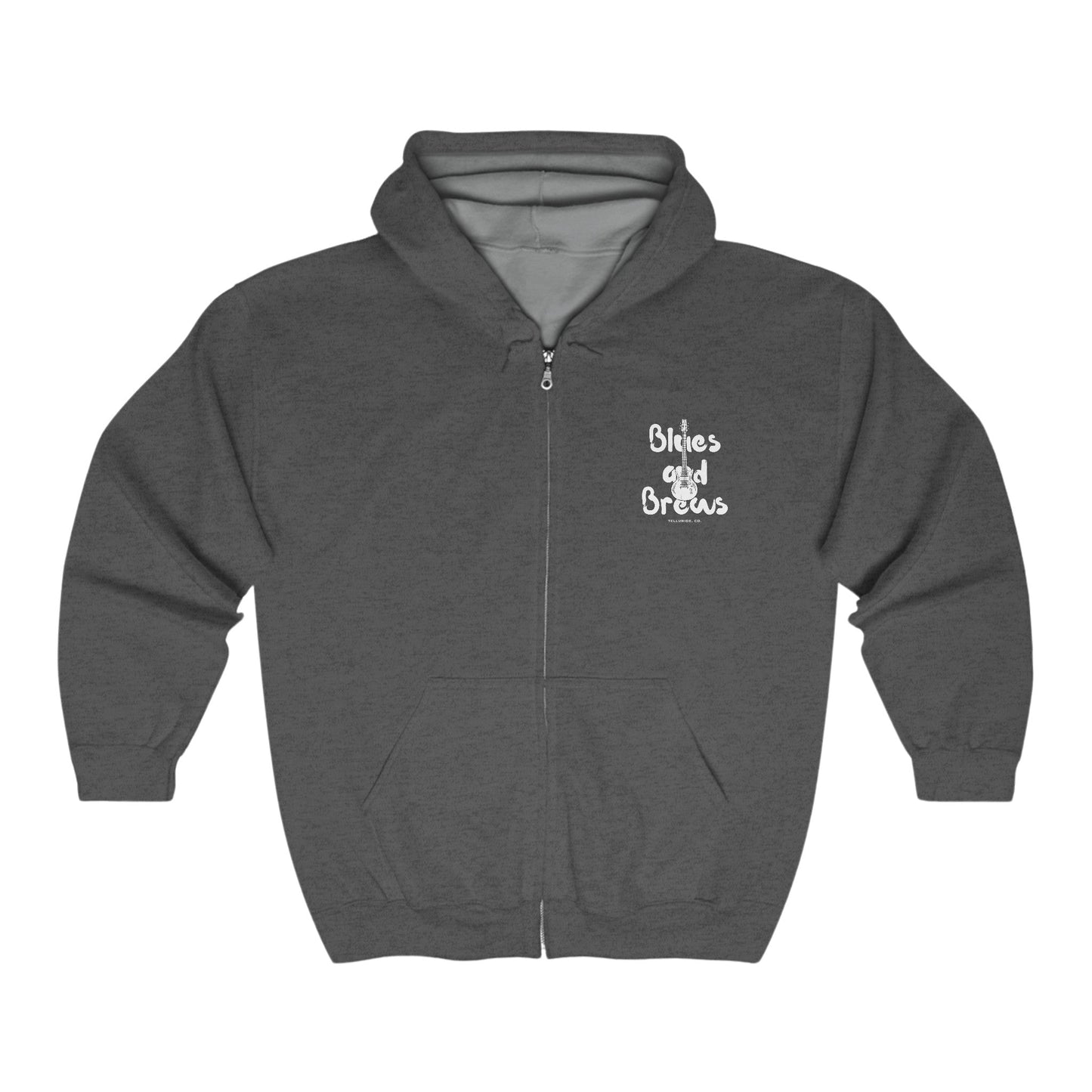 Telluride Blues and Brews Unisex Full Zip Hooded Sweatshirt - Telluride Shop