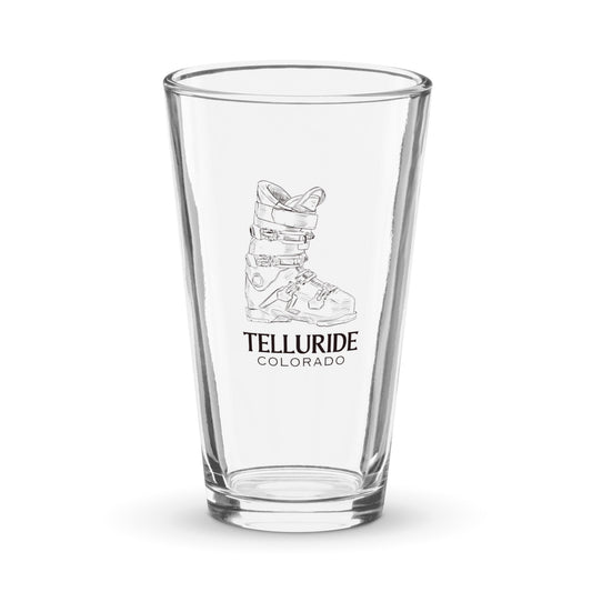 Telluride Colorado Ski Boot Pint Glass, 16oz - Telluride Shop