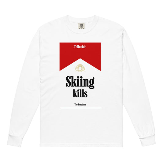 Telluride Skiing Kills Unisex Heavyweight Long - Sleeve Shirt - Telluride Shop