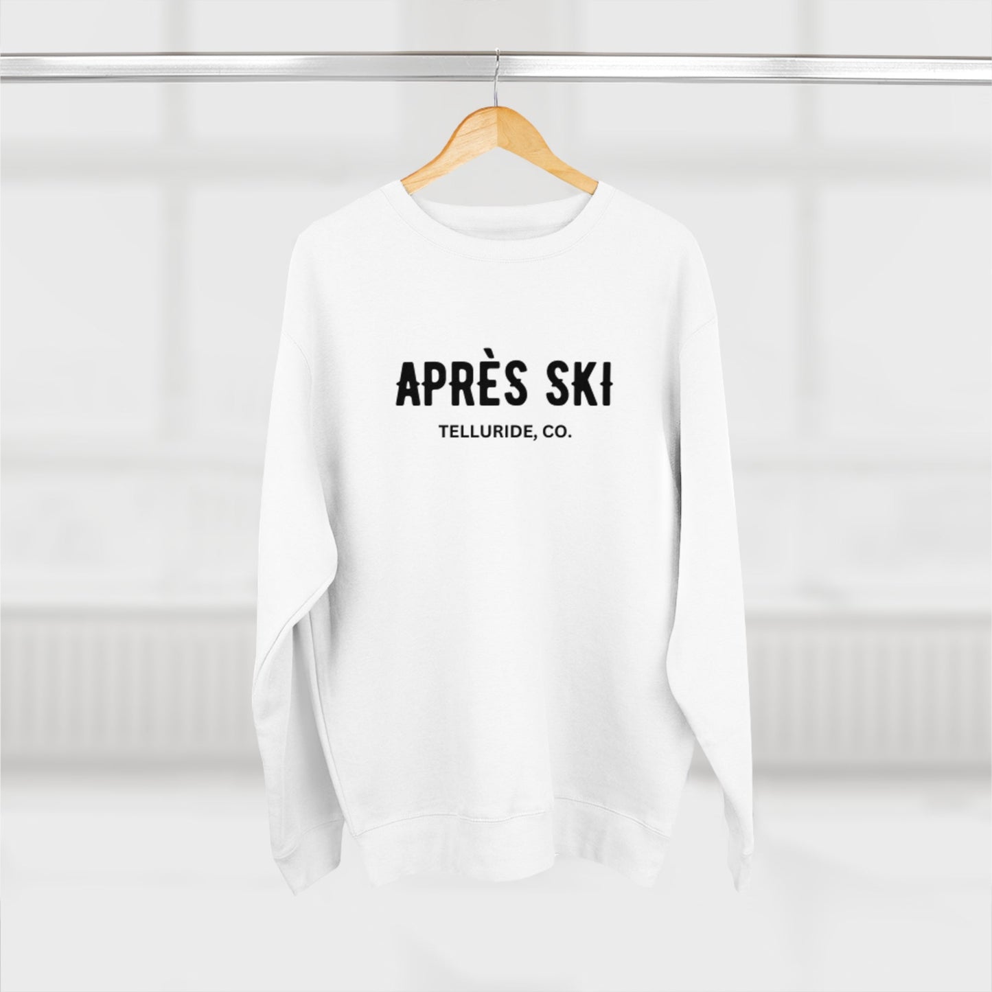 "Aprés Ski" Premium Crewneck Sweatshirt (Black or White)