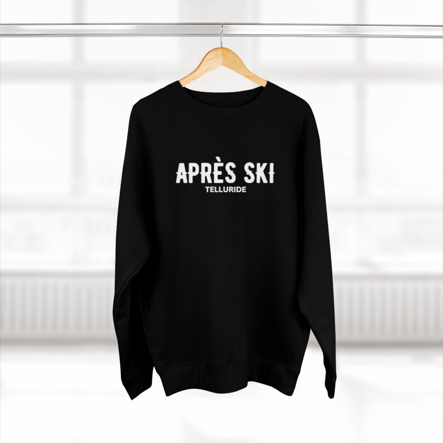 "Aprés Ski" Premium Crewneck Sweatshirt (Black or White)