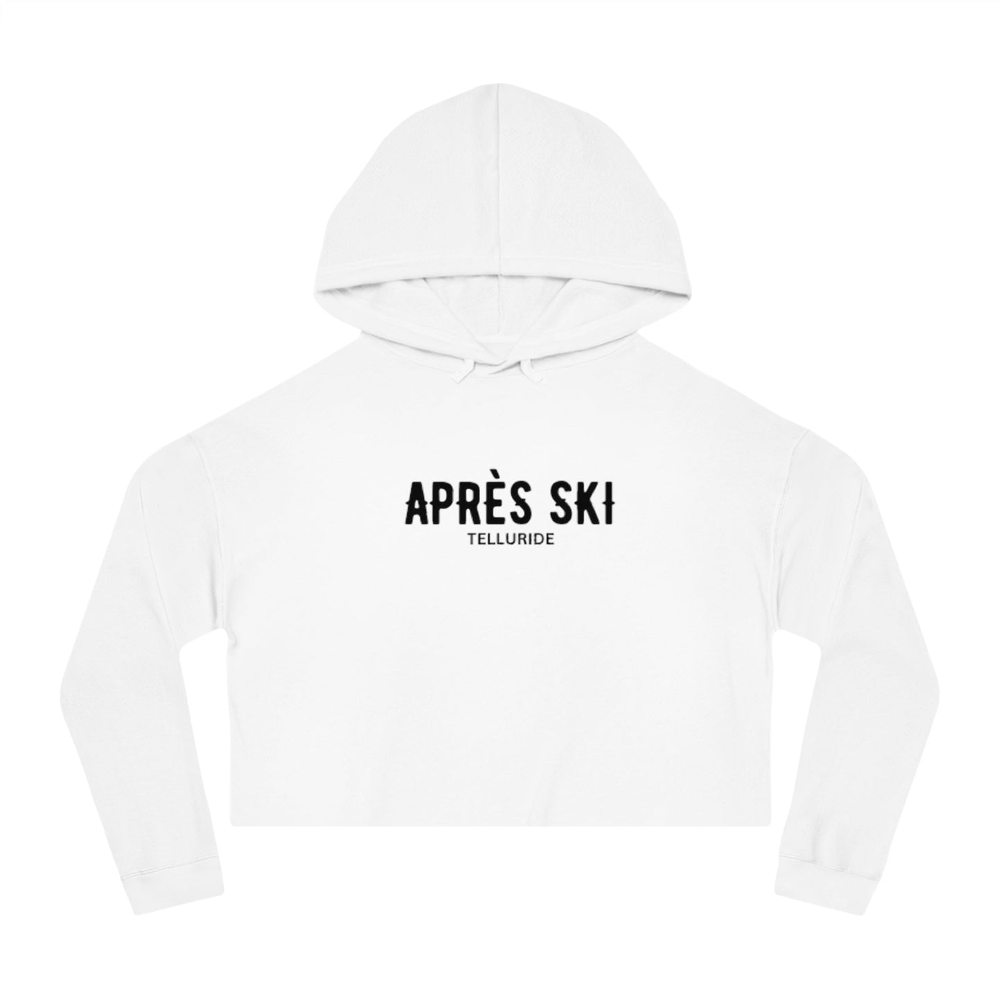 Cropped Hooded Sweatshirt (Black or White) - Telluride Shop