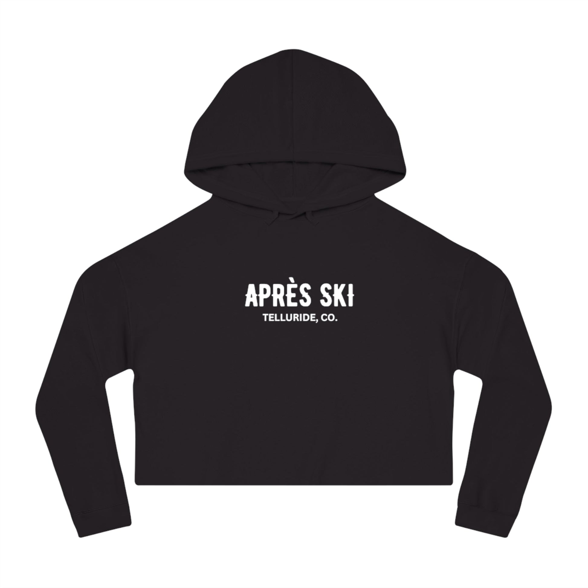 Cropped Hooded Sweatshirt (Black or White) - Telluride Shop