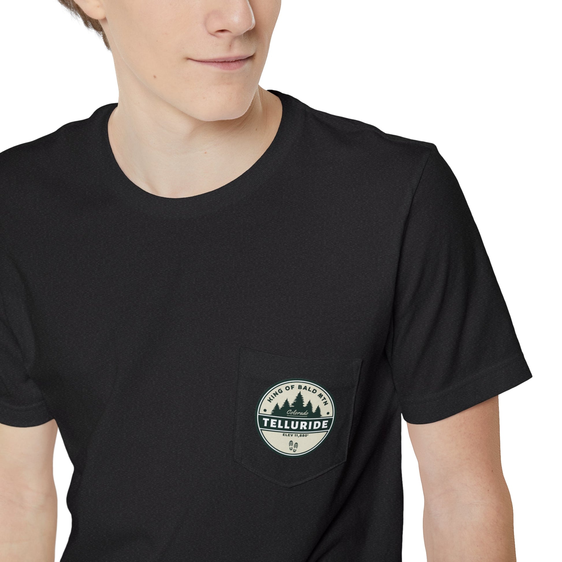 "King of Bald Mountain" Pocket Tee - Telluride Shop